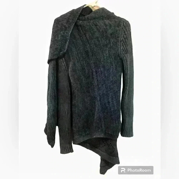 line cardigan draped longline duster​ - Picture 4 of 11